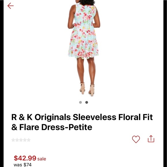 r&K women's petite Floral dress sz 2p RELISTED - Picture 4 of 6